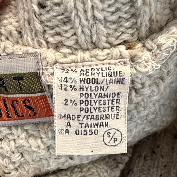 Classic Turtleneck Sweater in Cream and Brown - Picture 10 of 10